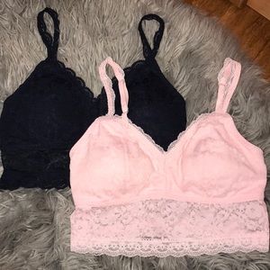 Hollister Navy blue AND pink bralette tops